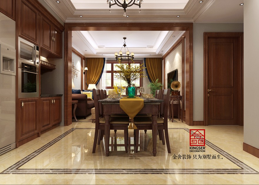 西山林語190平米美式風(fēng)格裝修效果圖