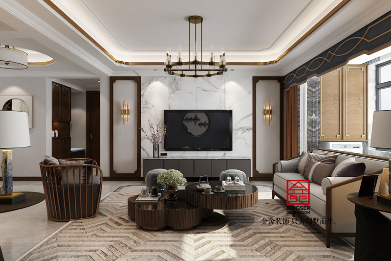 國賓壹號139平米新中式風格裝修效果圖