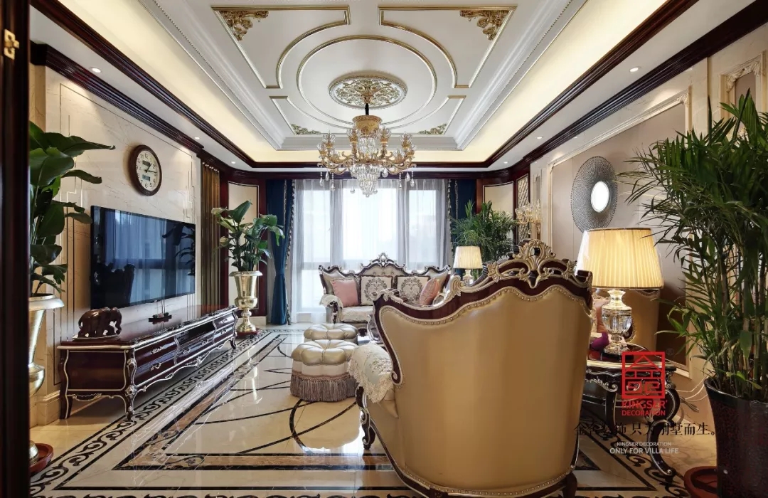 新源燕府550平米新古典風格裝修實景