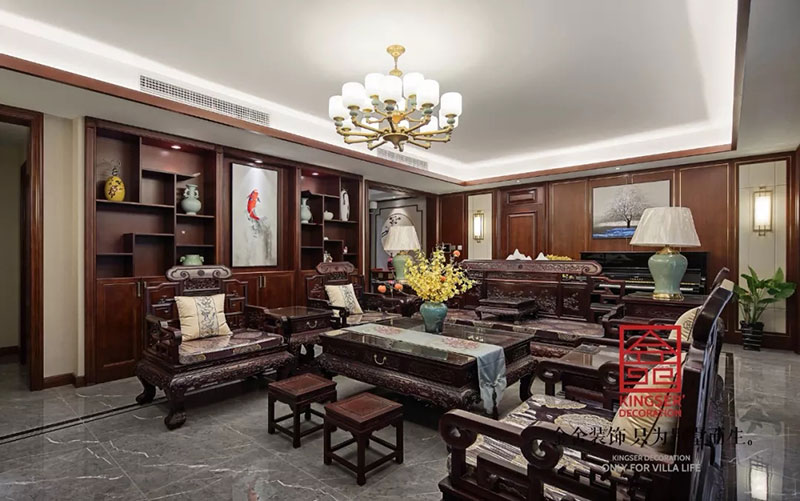 國賓壹號210平米中式風(fēng)格裝修實(shí)景圖