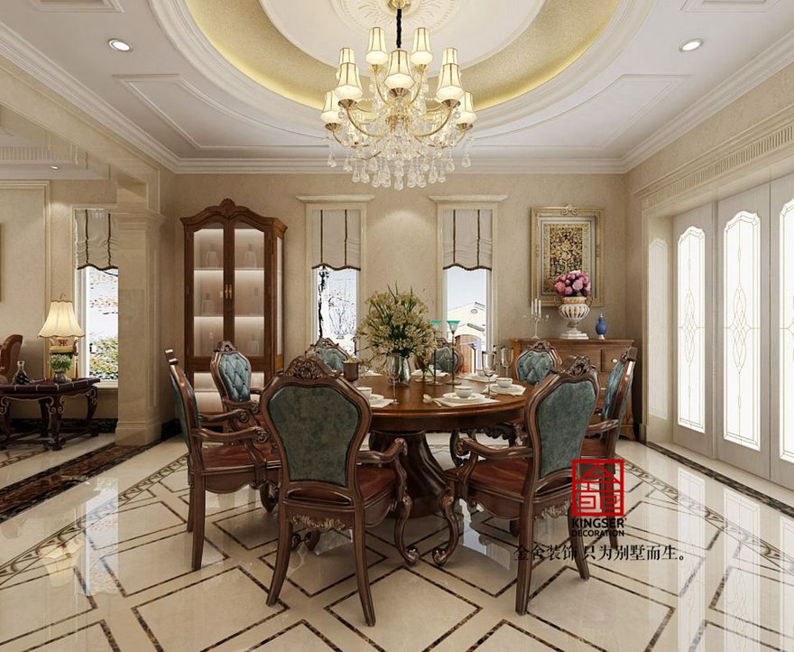 原河名墅裝修-歐式風格-餐廳