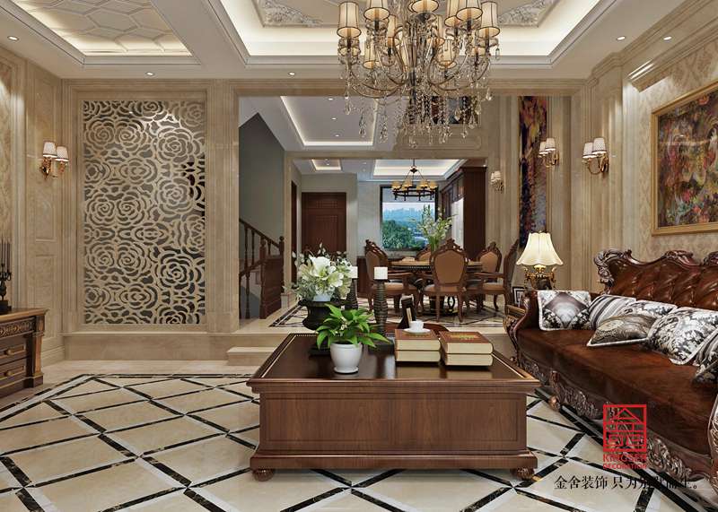 江南新城300平米歐式風格裝修效果圖