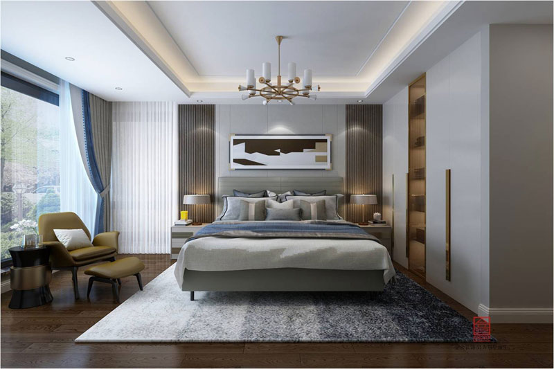 融創(chuàng)中心裝修-現(xiàn)代簡約風格-臥室