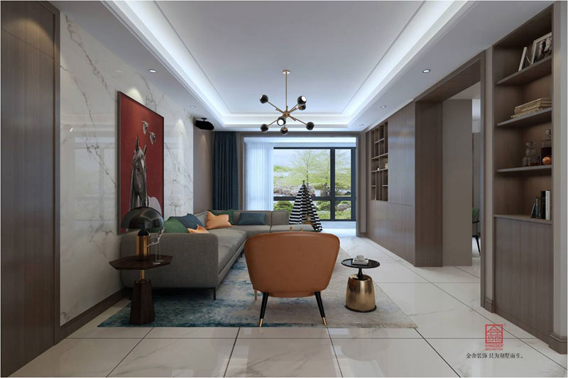 融創(chuàng)中心裝修-現(xiàn)代簡約風格-客廳
