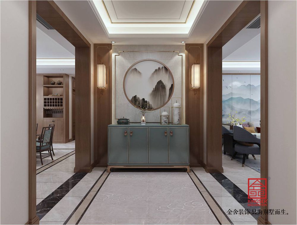 榮盛華府178平米裝修-中式風格-玄關