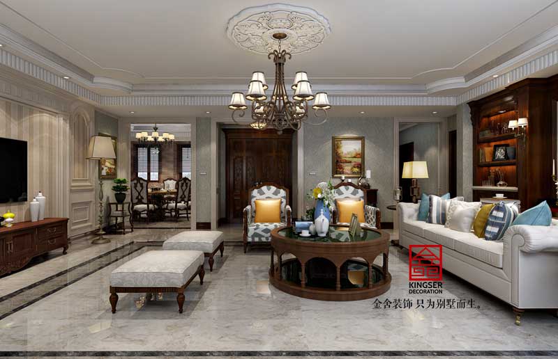 國賓壹號189平米歐式風格裝修效果圖