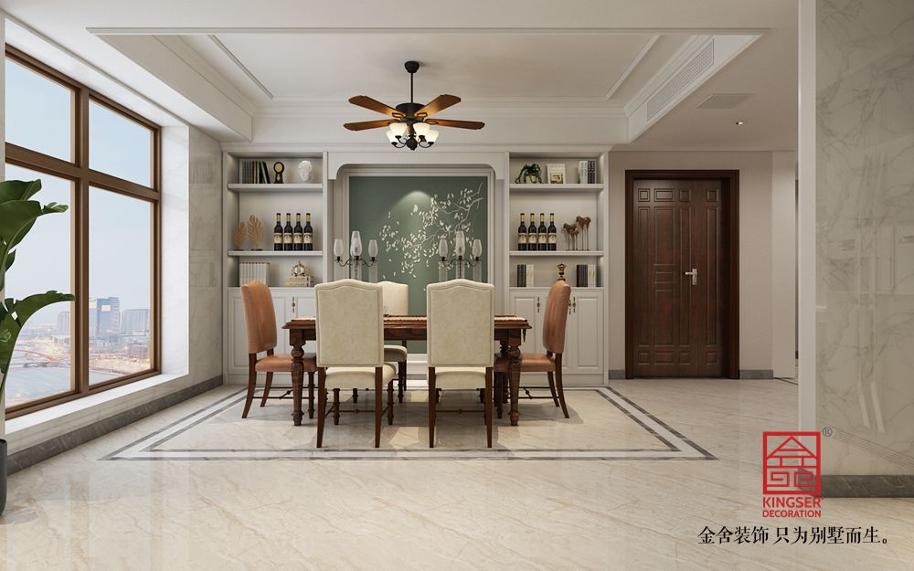 融創中心217平米簡美風格裝修-餐廳