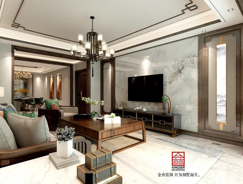 融創中心-中式風格裝修-客廳