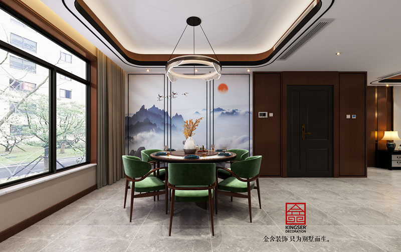 融創中心217㎡新中式風格餐廳效果圖