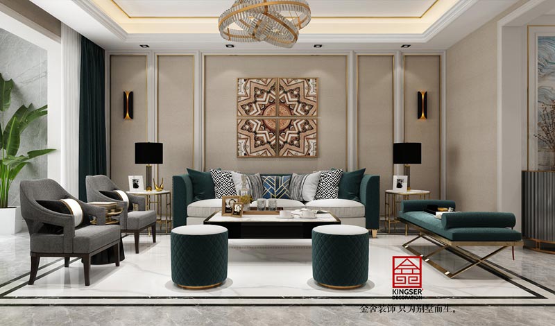 融創中心180平米裝修設計-客廳