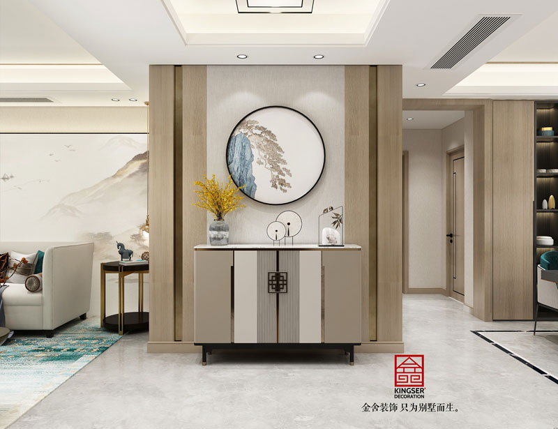 融創中心180平米裝修設計-玄關效果圖
