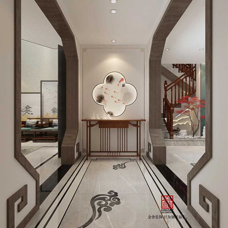 萬合名著下躍裝修260平米新中式風格效果圖