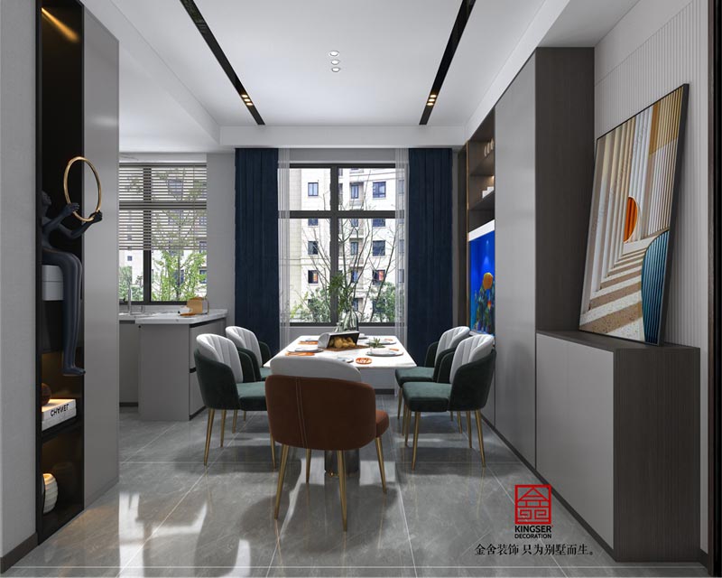 融創(chuàng)中心127平米現(xiàn)代輕奢風格裝修設(shè)計