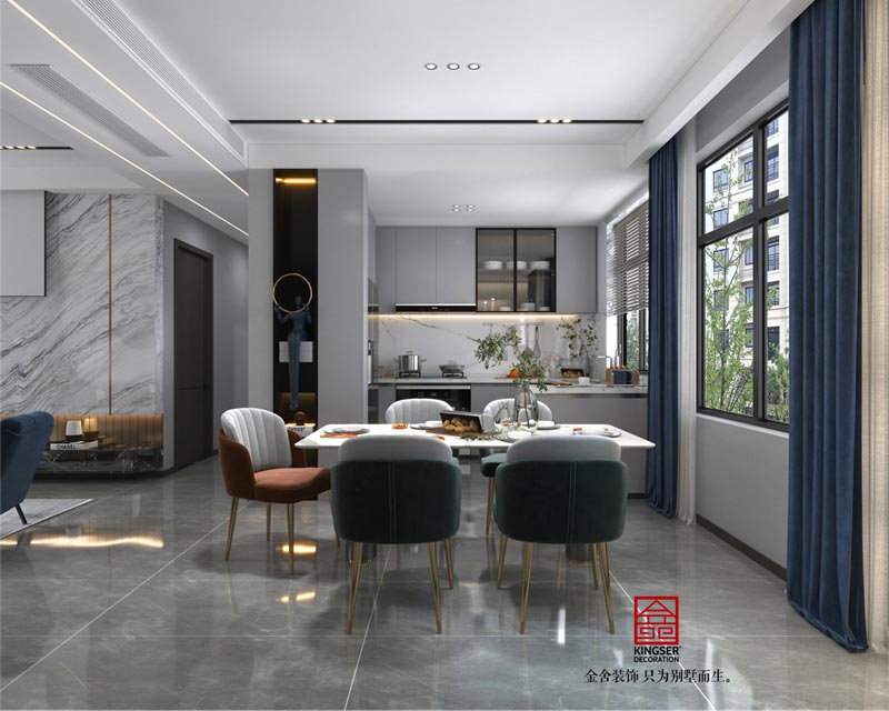 融創(chuàng)中心127平米現(xiàn)代輕奢風格裝修設(shè)計