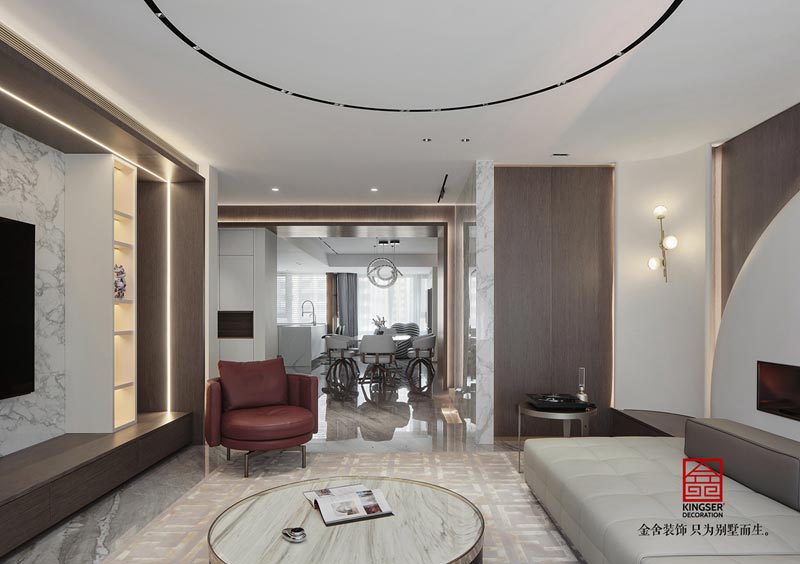 榮盛華府200平米現代風格裝修實景圖