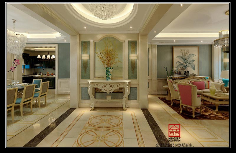 原河名墅別墅裝修效果圖-玄關