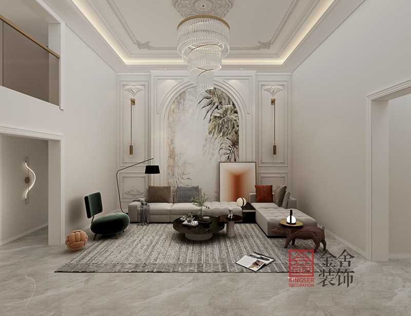 榮盛御府現代風格185平裝修效果圖