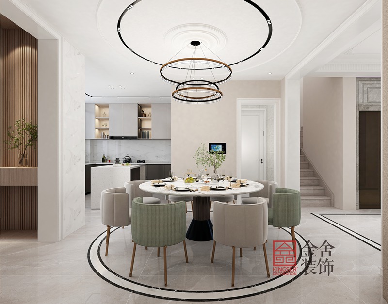 榮盛御府現代風格185平裝修效果圖