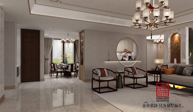 邢臺皓順府370平新中式風(fēng)格別墅裝修效果圖