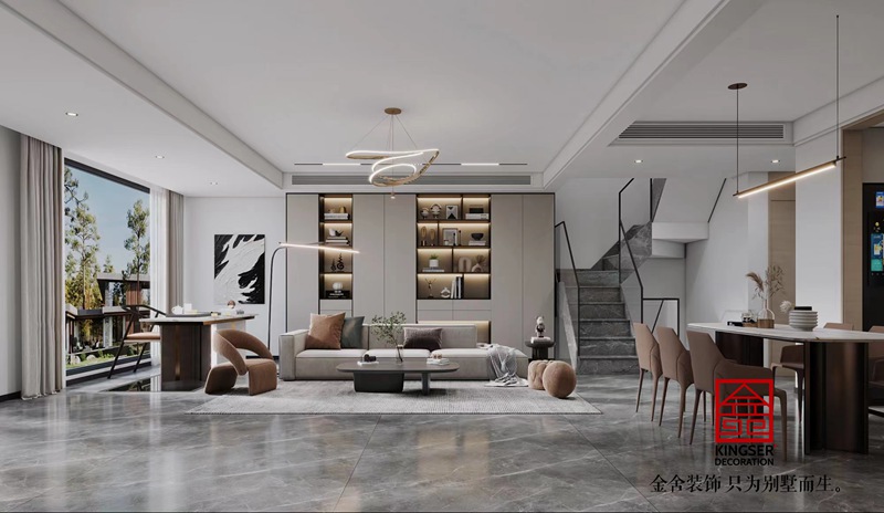 中央云著169平米輕奢風格裝修設計