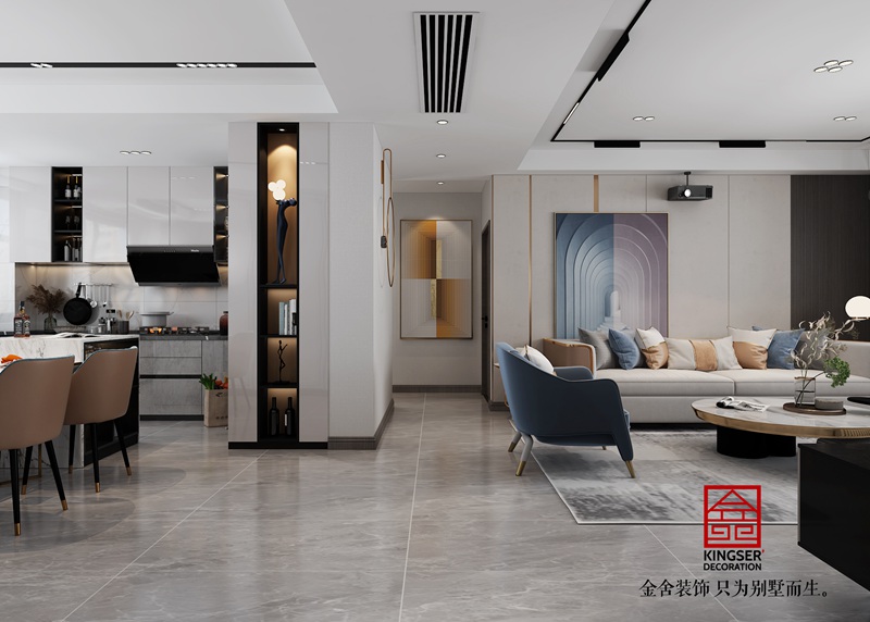 天洲視界城現代簡約裝修效果圖