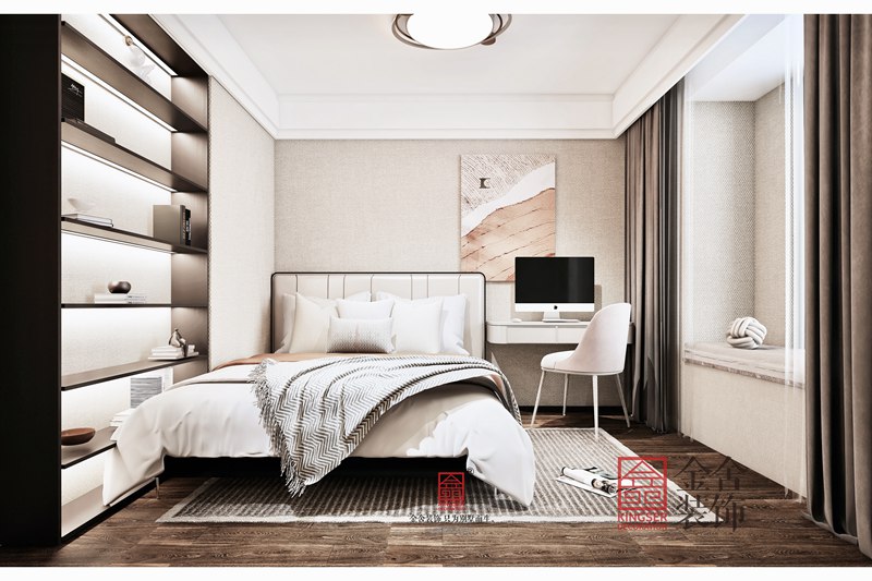 正定文化村100平現代風格裝修效果圖