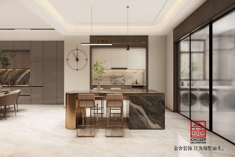 天陽御龍灣輕奢風格茶室效果圖