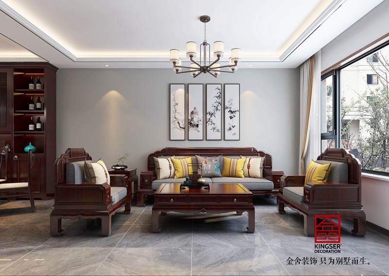 九里晴川中式風格客廳裝修設(shè)計