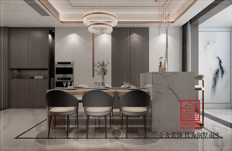 泰豐觀湖小區200平簡約風格餐廳裝修圖片