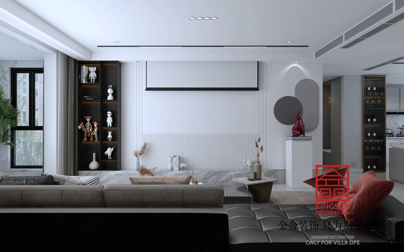 中冶德賢公館123平現(xiàn)代極簡風(fēng)格裝修設(shè)計