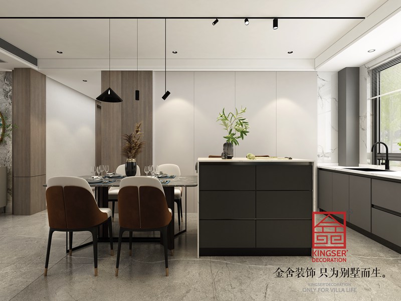 國仕山163㎡現(xiàn)代風格裝修設計