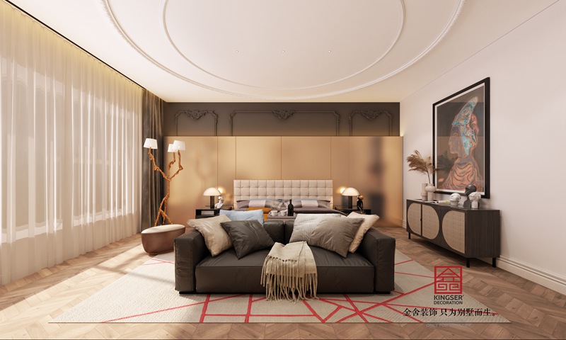 恒大華府280㎡現代法式風格裝修效果圖