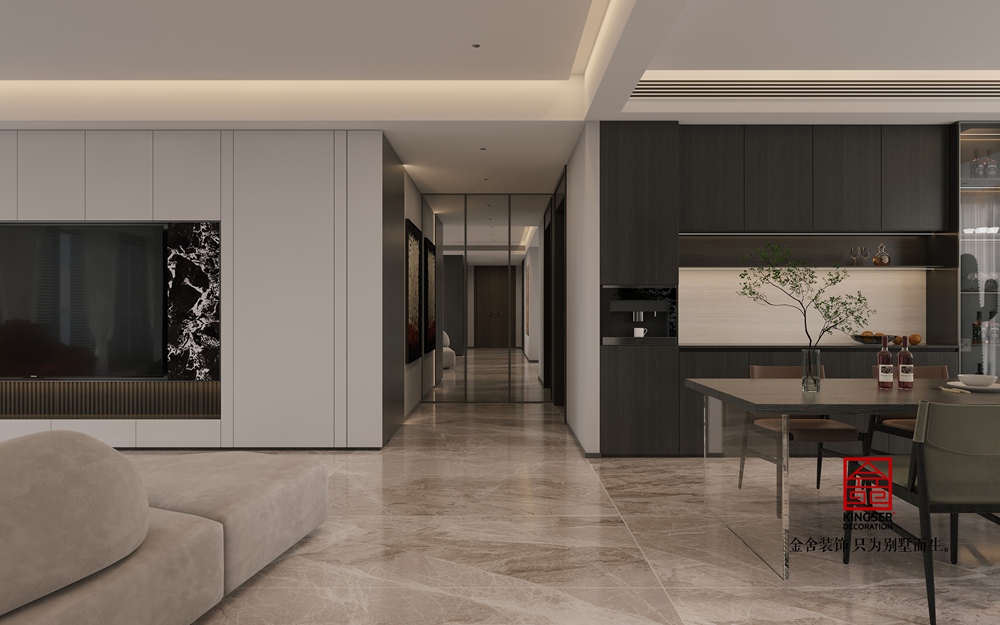 高新苑229平米現代簡約風格裝修-走廊