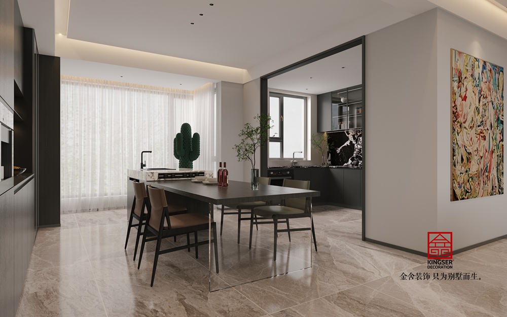 高新苑229平米現代簡約風格裝修-餐廳
